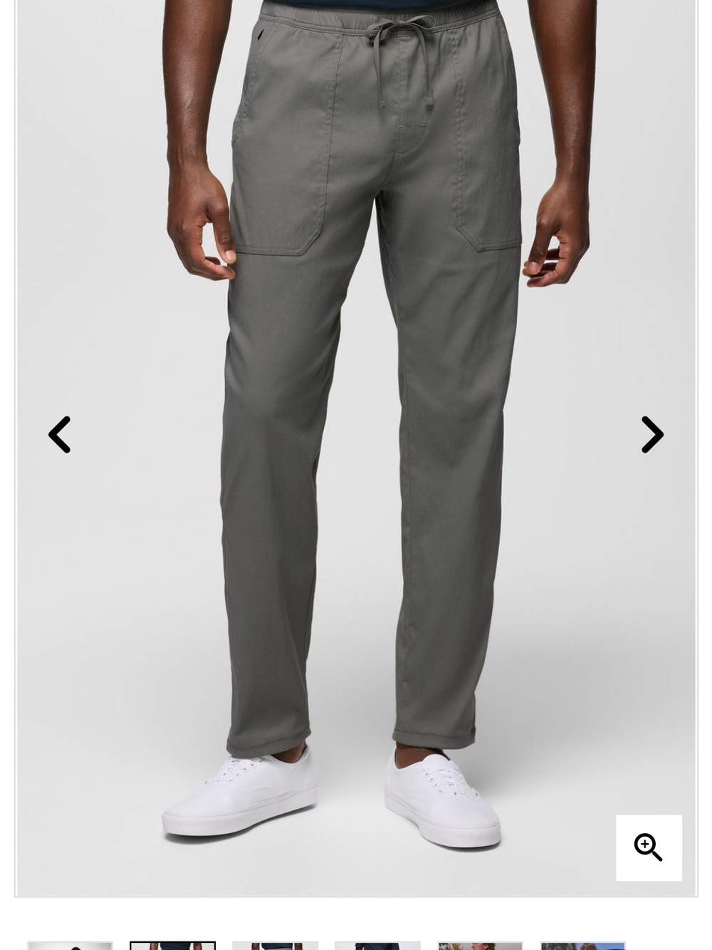 Prana Men's Olive Gray Drawstring Joggers